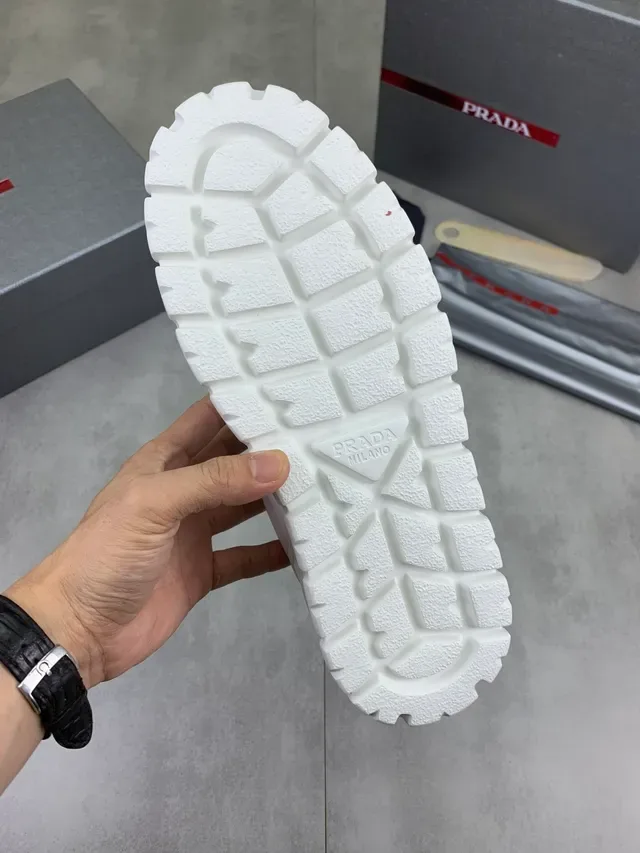 Prada Cloudbust White Leather Platform Lifestyle Sneaker 2
