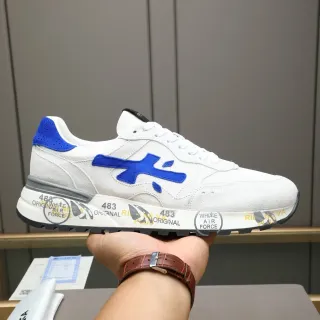 Premiata 483 Original White and Blue Lifestyle Sneakers