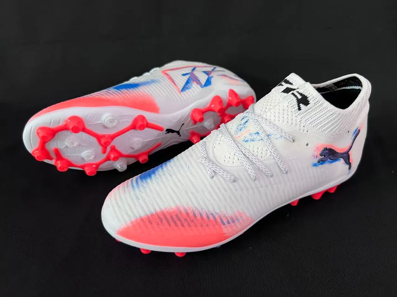 Puma Future Z Gradient White Red Blue Firm-Ground Zapatos de fútbol 9