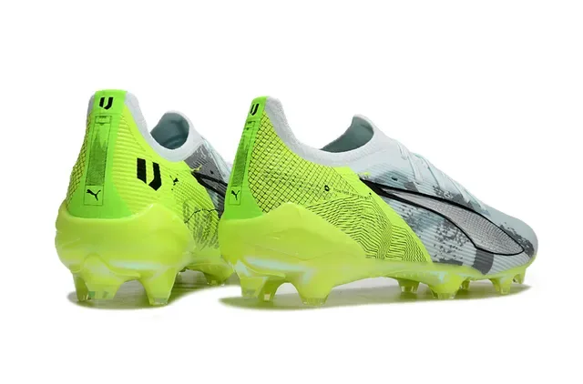 Puma Future Z Vert Blanc Bottine Basse Supérieure Accents Néon Lime Chaussures de Football pour Terrain Ferme 5