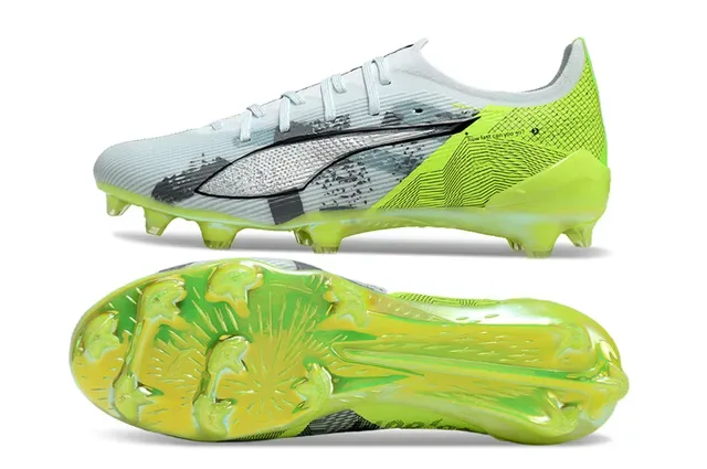 Puma Future Z Vert Blanc Bottine Basse Supérieure Accents Néon Lime Chaussures de Football pour Terrain Ferme 6
