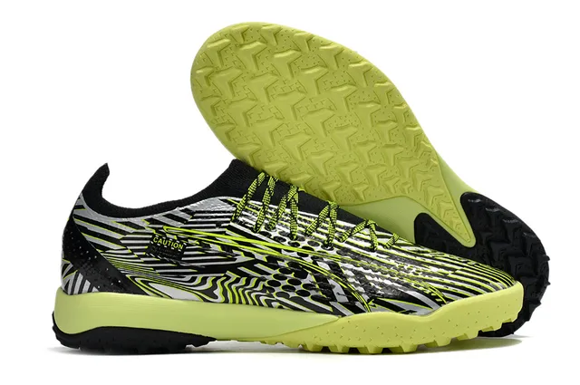 Puma কমলা রূপালী Sock-Fit Knit Upper Low-Profile Studs Turf সকার জুতা 2