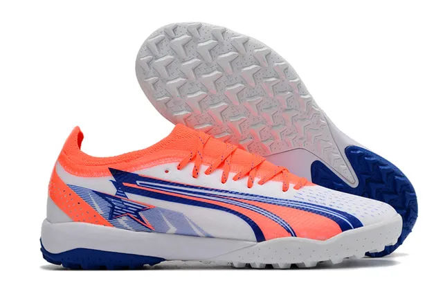Puma কমলা রূপালী Sock-Fit Knit Upper Low-Profile Studs Turf সকার জুতা 5