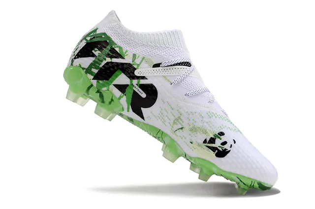 Puma Phantom GT Blanco Verde Tejido Cuello Alto Laçade Asimétrica Campo Firme Zapatos de Fútbol 7