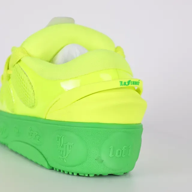 Puma Jaune Vert Néon Deux Tons Maille Et Recouvrement Synthétique Supérieur Sneakers Chunky 4