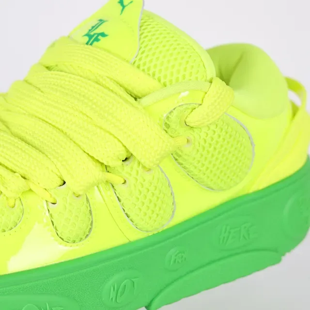 Puma Jaune Vert Néon Deux Tons Maille Et Recouvrement Synthétique Supérieur Sneakers Chunky 6