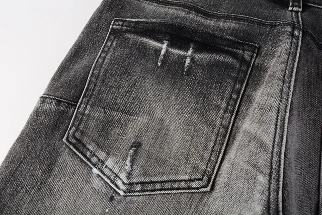 Purple Brand Jeans Slim-Fit com salpicaduras de tinta desgastadas 5