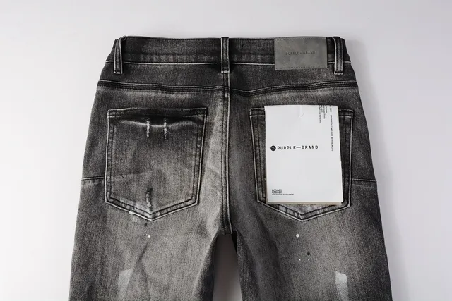 Purple Brand Jeans Slim-Fit com salpicaduras de tinta desgastadas 6