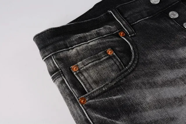 Purple Brand Jeans Slim-Fit com salpicaduras de tinta desgastadas 10