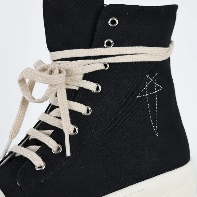 Rick Owens DRKSHDW Geobasket Black Off-White Platform Lifestyle Sneakers 6