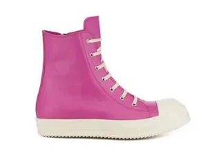 Rick Owens DRKSHDW Geobasket Magenta and Cream أحذية أسلوب حياة 6