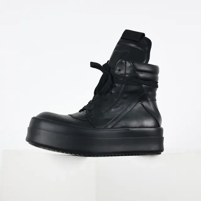 Rick Owens Ramones Bottes de cheville plateforme noires 9
