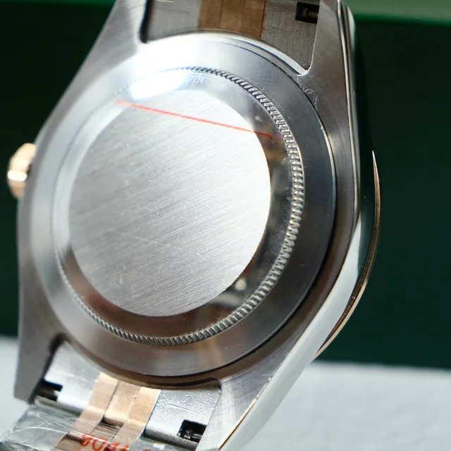 Rolex Datejust Mostrador Cinza Numerais Romanos Verdes Duas Cores Relógio Mecânico 4