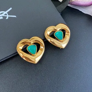 Saint Laurent Ami de Coeur हृदय टर्क्वॉइस कानफूल