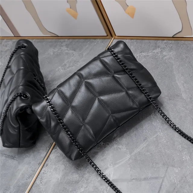 Saint Laurent Loulou sac à chaîne beige doré matelassé couture diamant flap enveloppe 8