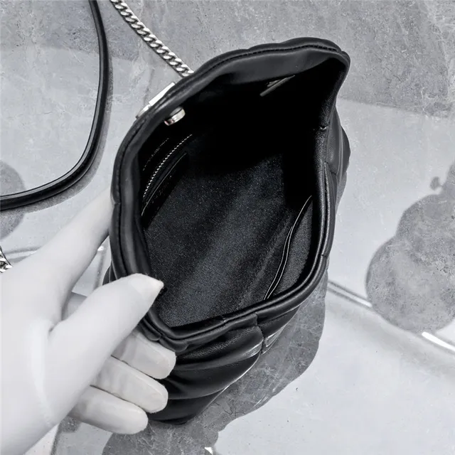 Saint Laurent Loulou sac à chaîne beige doré matelassé couture diamant flap enveloppe 13