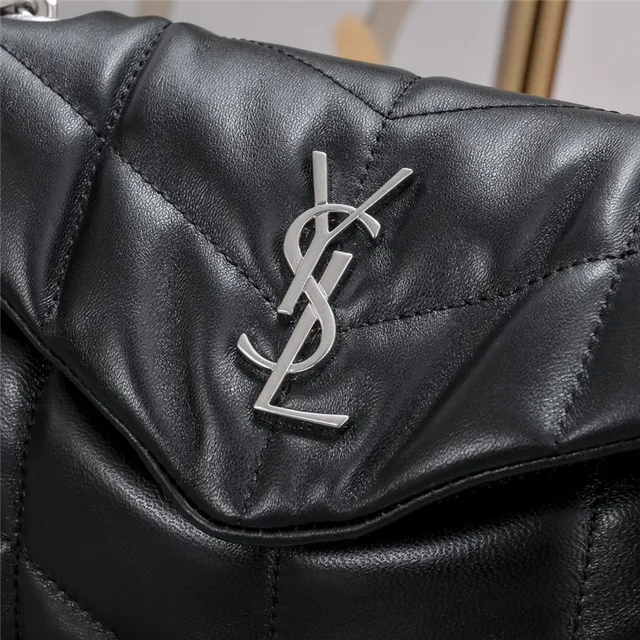 Saint Laurent Loulou sac à chaîne beige doré matelassé couture diamant flap enveloppe 17