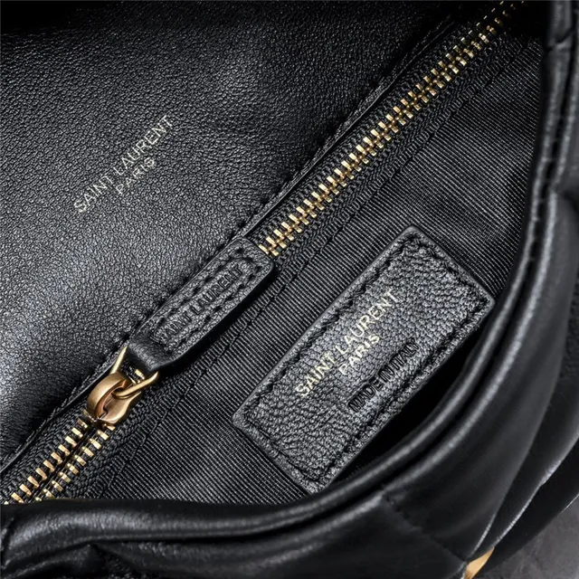 Saint Laurent Loulou sac à chaîne beige doré matelassé couture diamant flap enveloppe 21