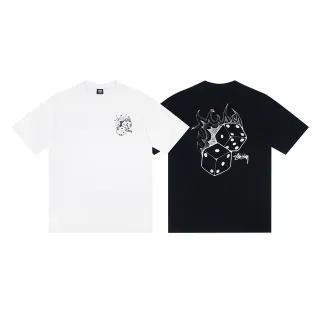 Stussy Dice Flame ग्राफिक टी-शर्ट