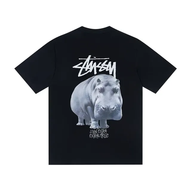 تي شيرت Stussy بطبعة فرس النهر 2