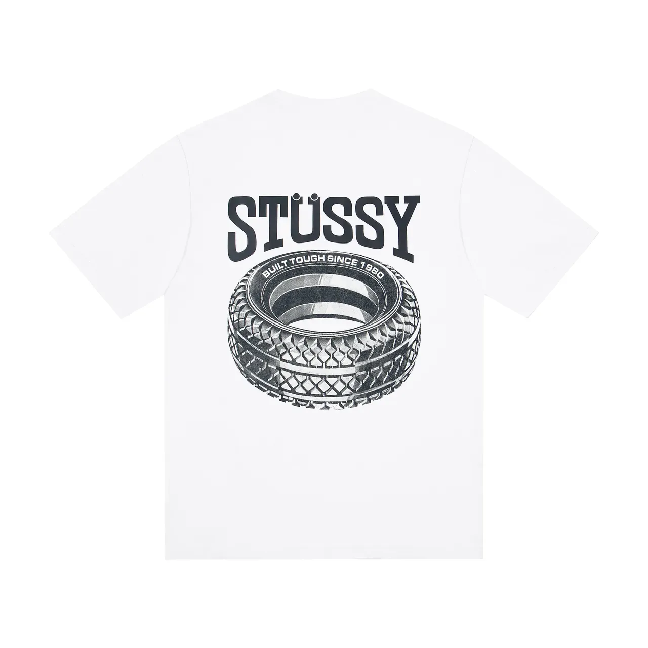 Camiseta Stussy Stock Logo y estampado de neumático 2