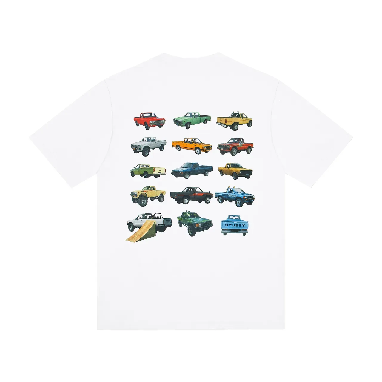 Camiseta Stussy gola redonda com estampa gráfica de caminhão 2
