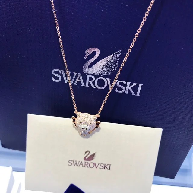 Swarovski Pig Charm Crystal Pendant Necklace 5