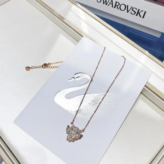 Swarovski Pig Charm Crystal Pendant Necklace 6