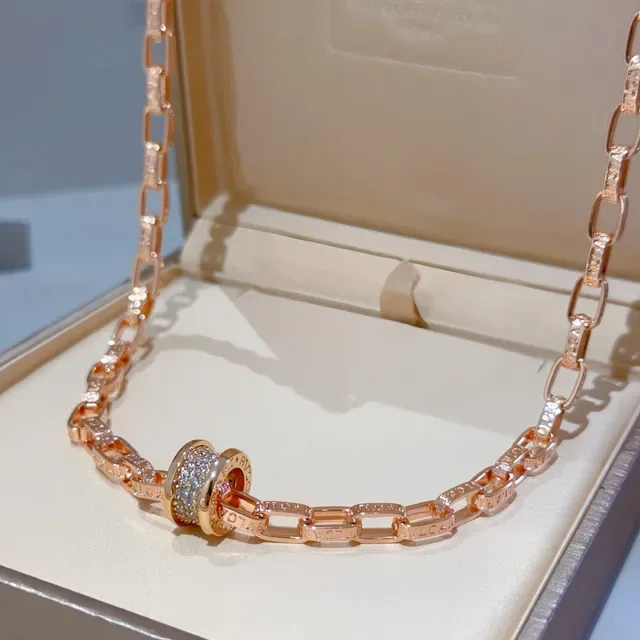Tiffany & Co. HardWear Oro Rosa Pavé Diamantes Colar de Eslabones 3