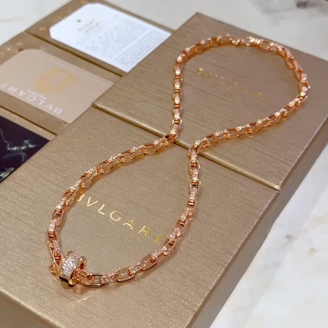 Tiffany & Co. HardWear Oro Rosa Pavé Diamantes Colar de Eslabones 6