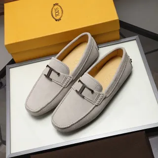 Tod's Gommino Loafer भूरा सुड H-Bar Buckle लोफर