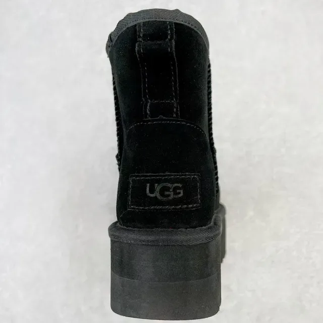 UGG 黑色 平台鞋底 麂皮面 雪靴 8