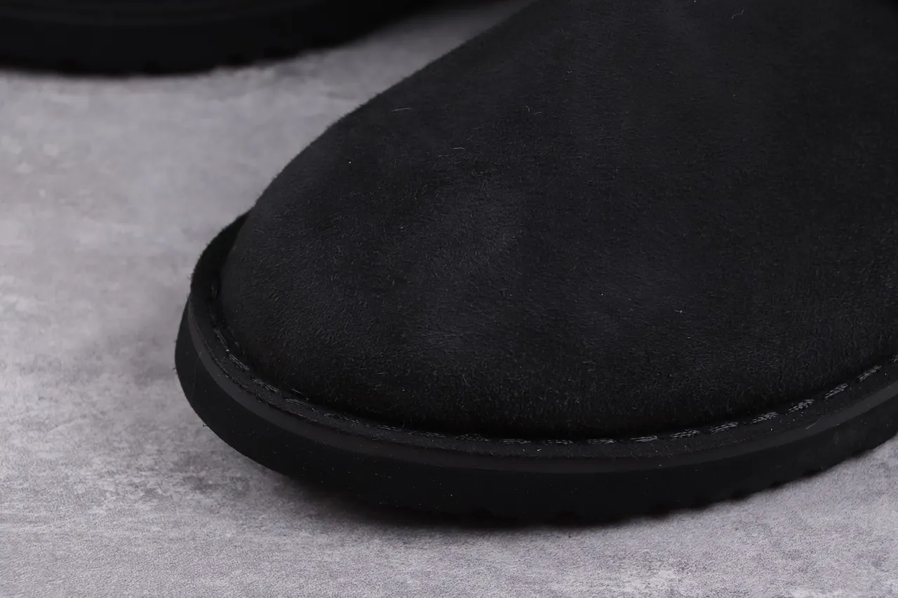 UGG Black Suede Upper Shearling-Lined Snow Boots 4