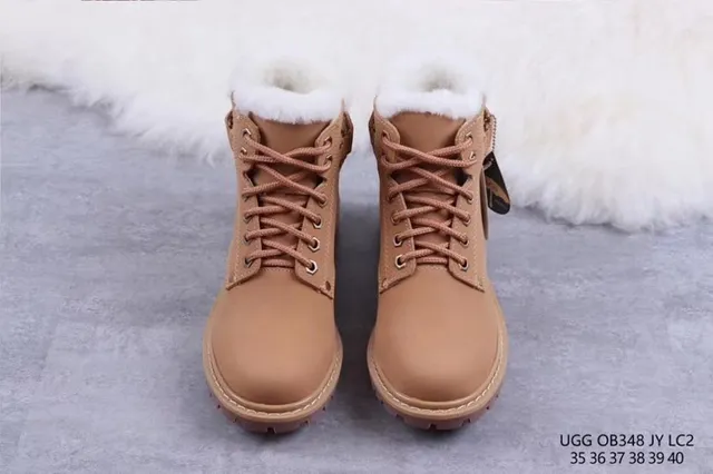 UGG भूरा सफेद लेस-अप शियरलिंग-लाइन्ड एंक्ल बूट्स 8