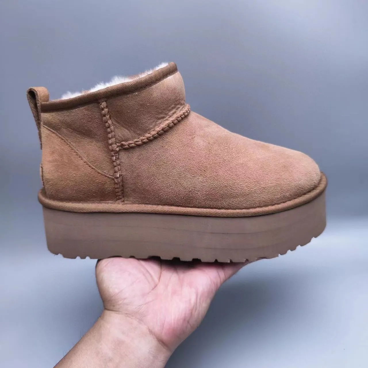 UGG Classic Mini Platform Chestnut Brown Snow Boots 3