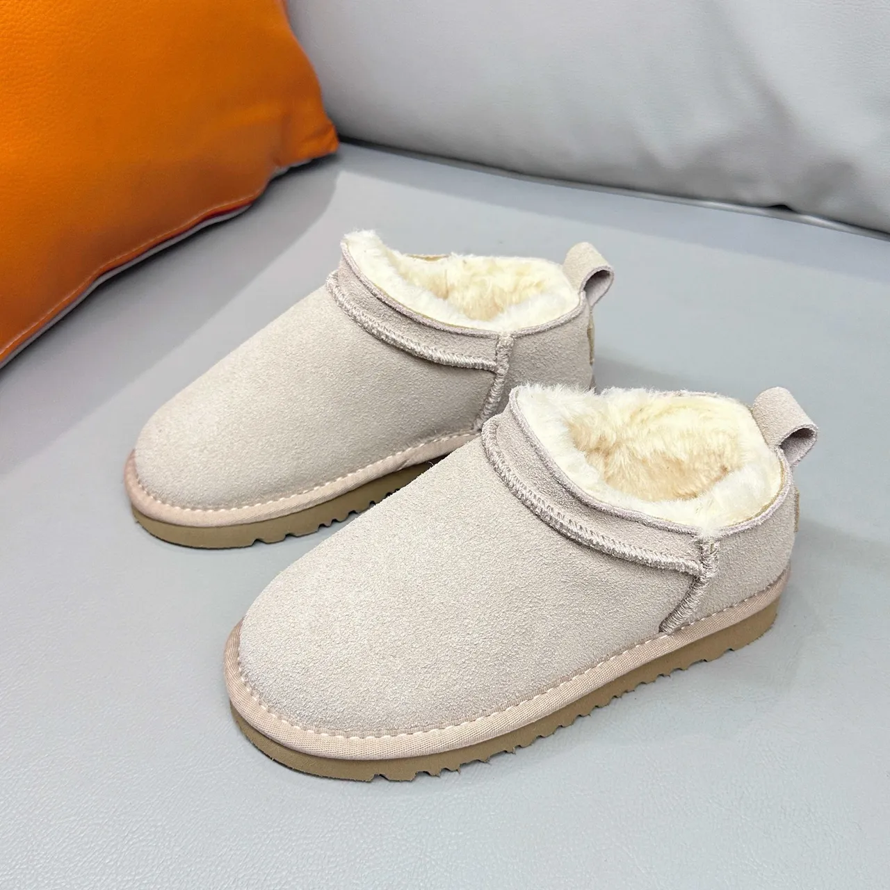 UGG Classic Short Beige Suede Shearling-Lined Snow Boots 13