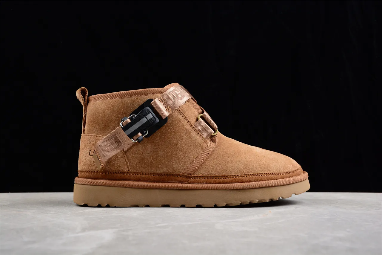 UGG তান স্যুয়েড স্ট্র্যাপ ক্লোজার স্নো বুট 13