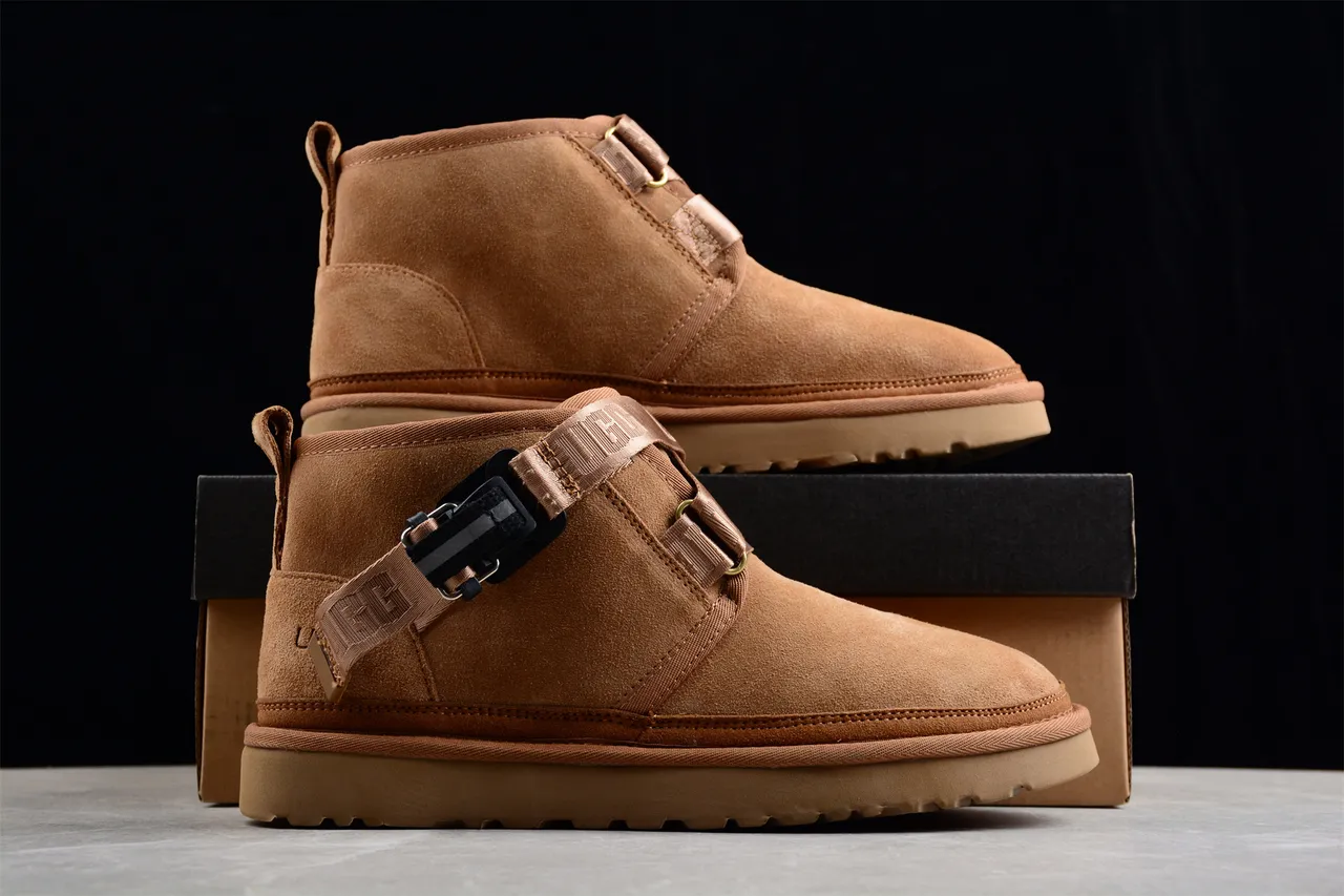UGG তান স্যুয়েড স্ট্র্যাপ ক্লোজার স্নো বুট 14