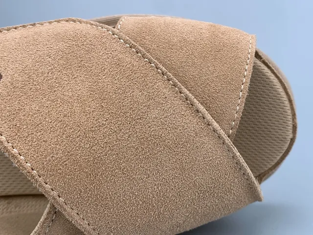 UGG Tasman Beige Suede Platform Slippers 8