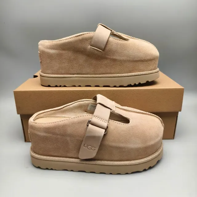 UGG Tasman भूरा सुड T-strap मरी जेन जूते 5