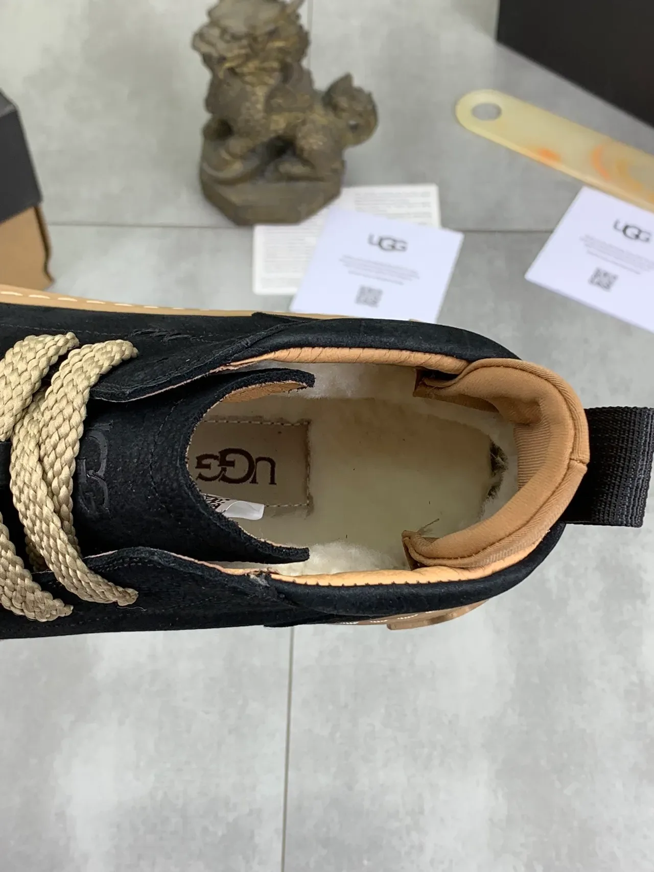 UGG Tasman Black Beige Lifestyle Sneakers 4
