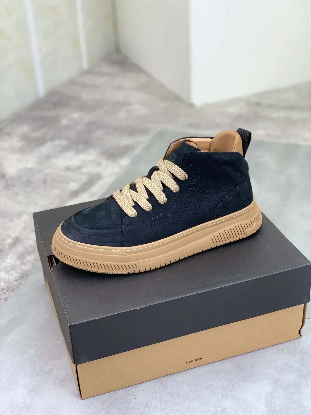 UGG Tasman Black Beige Lifestyle Sneakers 5