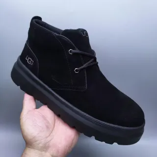 UGG Tasman काला सूड लेस-अप एंक्ल बूट