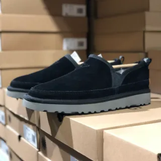 UGG Tasman Black Suede Slip-On Loafers