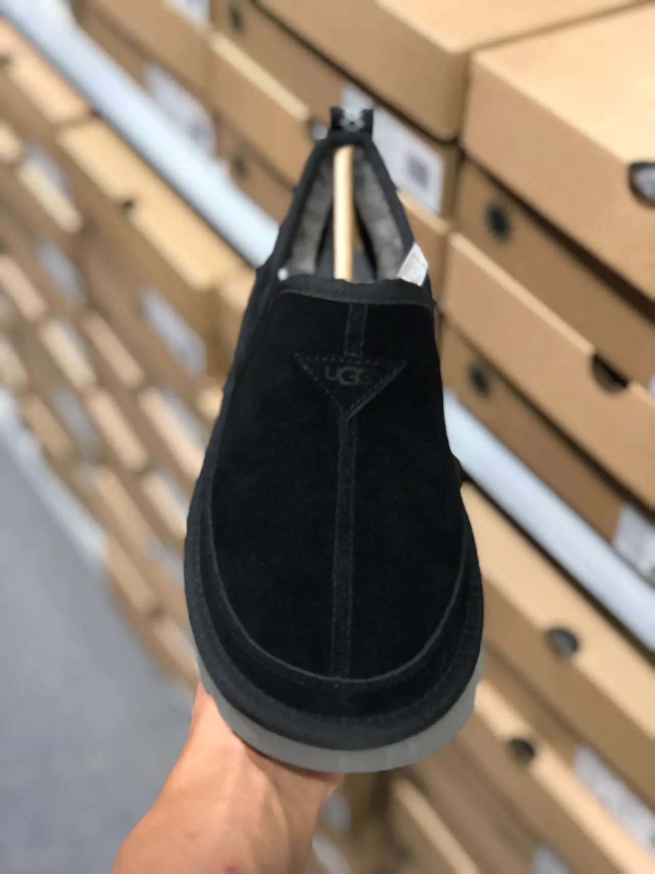 UGG Tasman Black Suede Slip-On Loafers 5