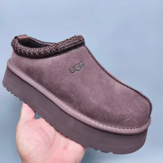 UGG Tasman Marrón ante parte superior trenzado tricotado cuello zapatos casual