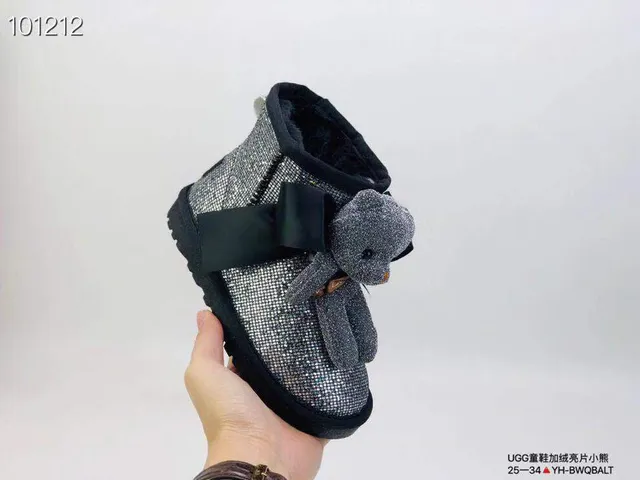 UGG Tasman Bottes de Neige Doré Rose Pailleté Haut Fourrées de Shearling 9