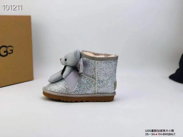 UGG Tasman Bottes de Neige Doré Rose Pailleté Haut Fourrées de Shearling 16