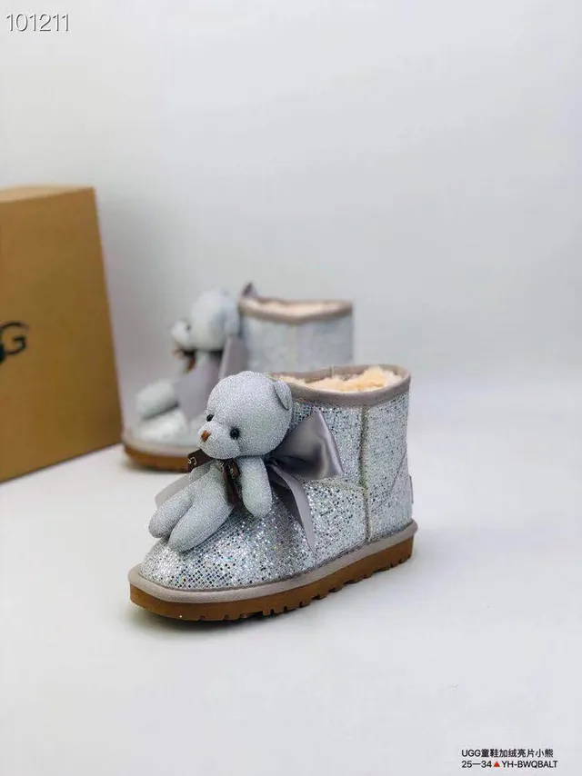 UGG Tasman Bottes de Neige Doré Rose Pailleté Haut Fourrées de Shearling 17