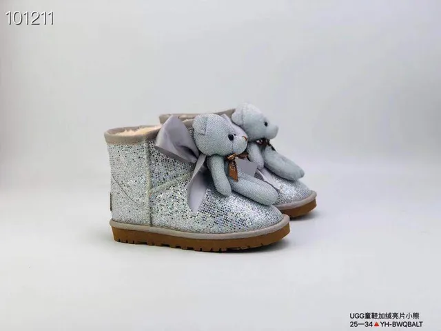 UGG Tasman Bottes de Neige Doré Rose Pailleté Haut Fourrées de Shearling 20